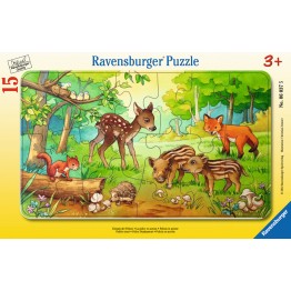 Puzzle Animale in padure, 15 piese Ravensburger